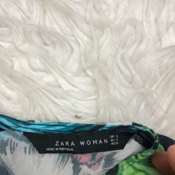 ZARA  BLACK FLORAL TUNIC DRESS  SIZE SMALL - Picture 11 of 11